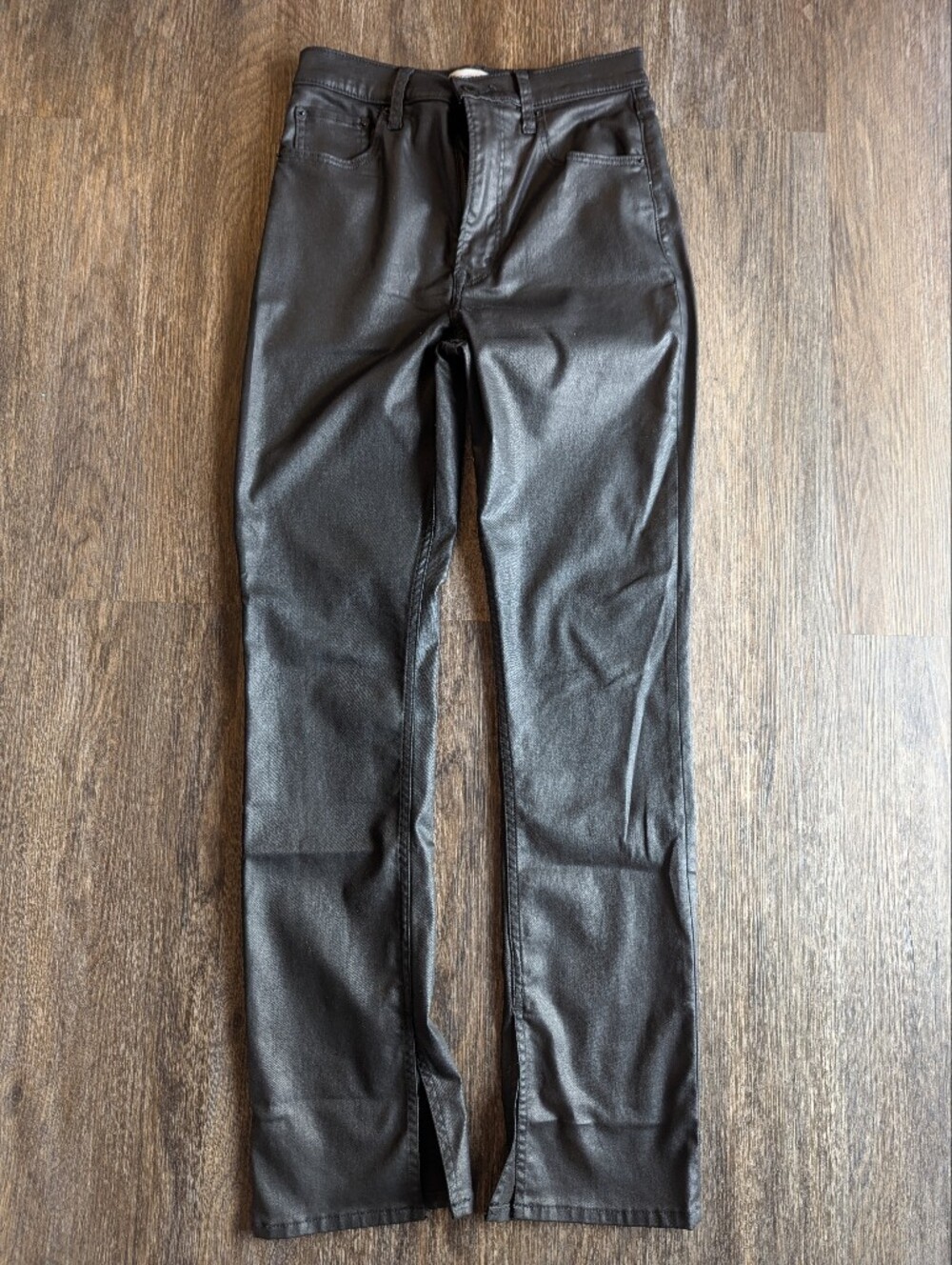 Abercrombie & Fitch 90s Slim Straight Ultra High Rise Faux Leather Pants